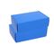 Caja plástica acanalada del plegamiento azul con el logotipo del OEM de la tapa